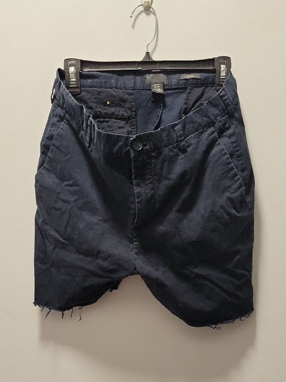 Used H&M Men's Dress Pants Size US 34R - Slim Fit Navy - Cut - Grunge,goth,rebel